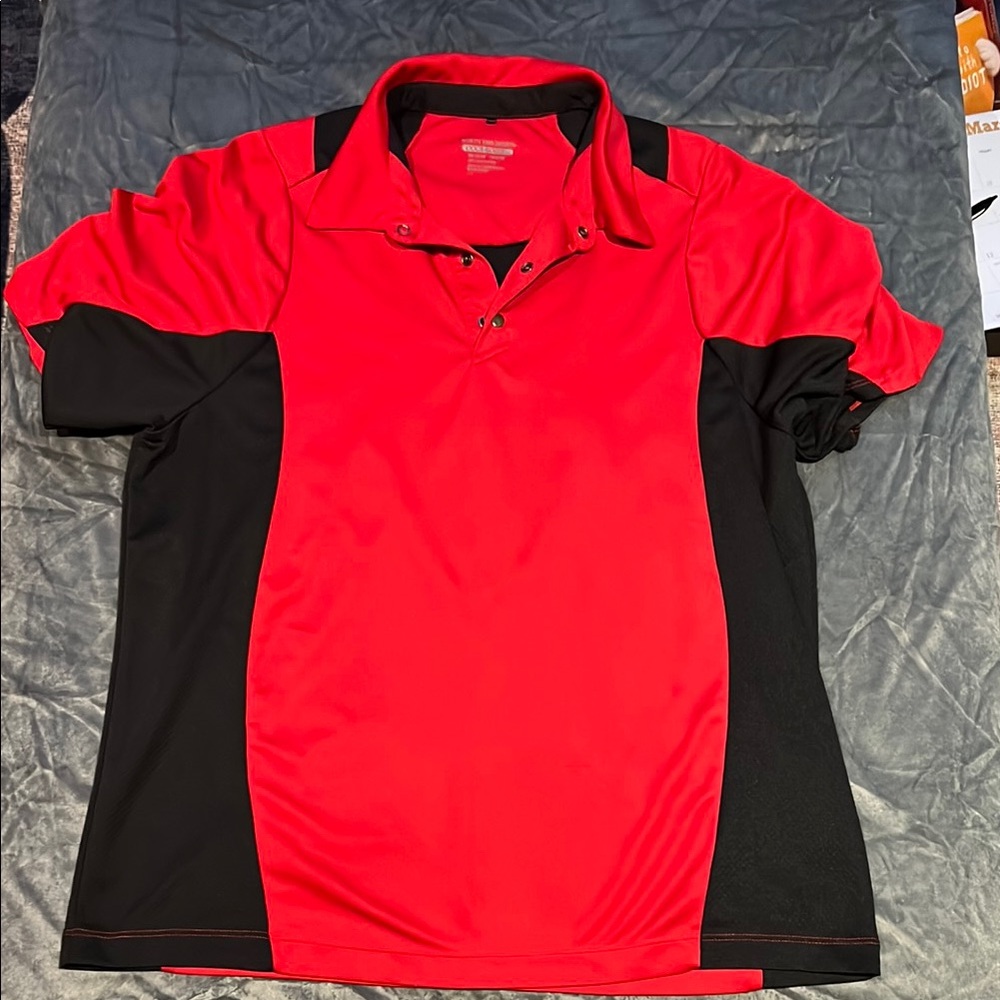 Red and Black Polo Shirt
